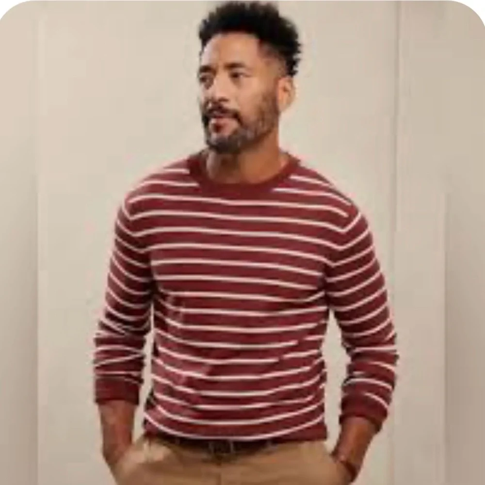 Banana Republic‎ Baruffa Men's Crewneck 100% Italian Merino Wool Sweater